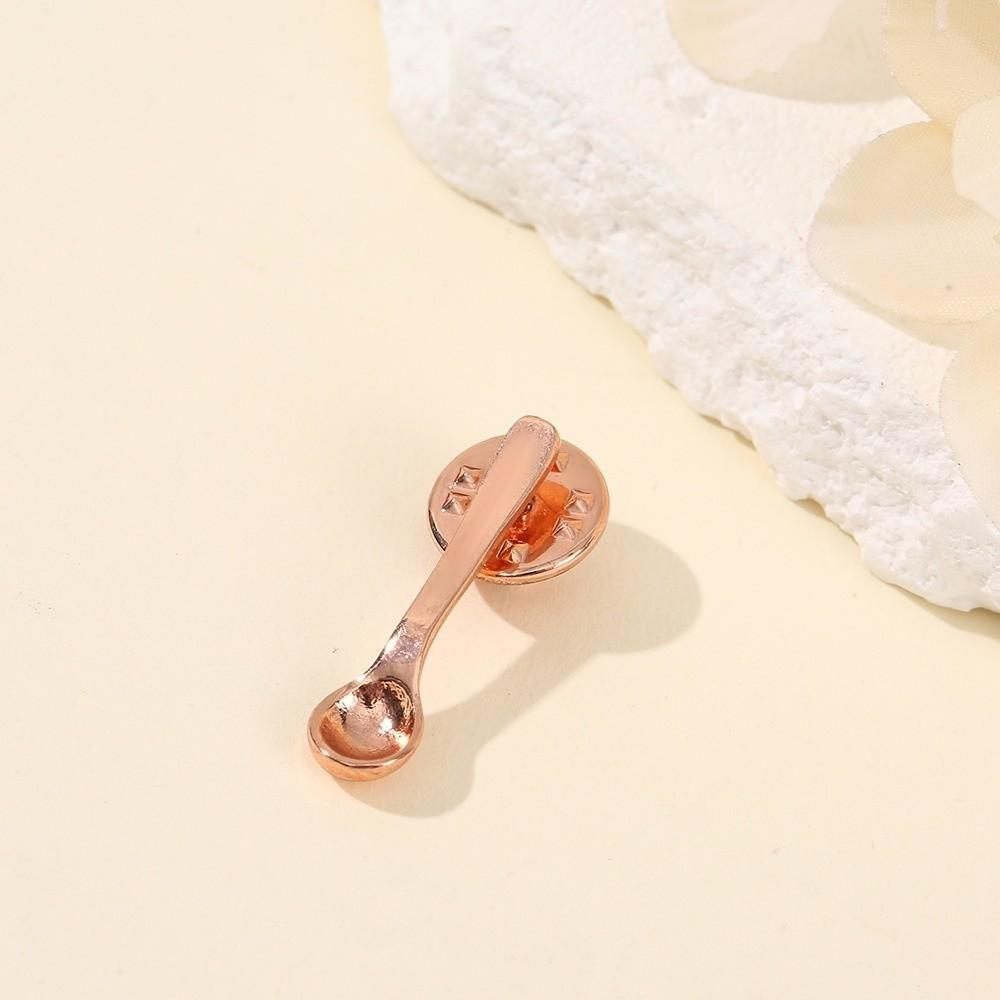 Small Size Coffee Spoon Lapel Pins Creative Metal Metal Badges New Spoon Brooch Denim Jackets