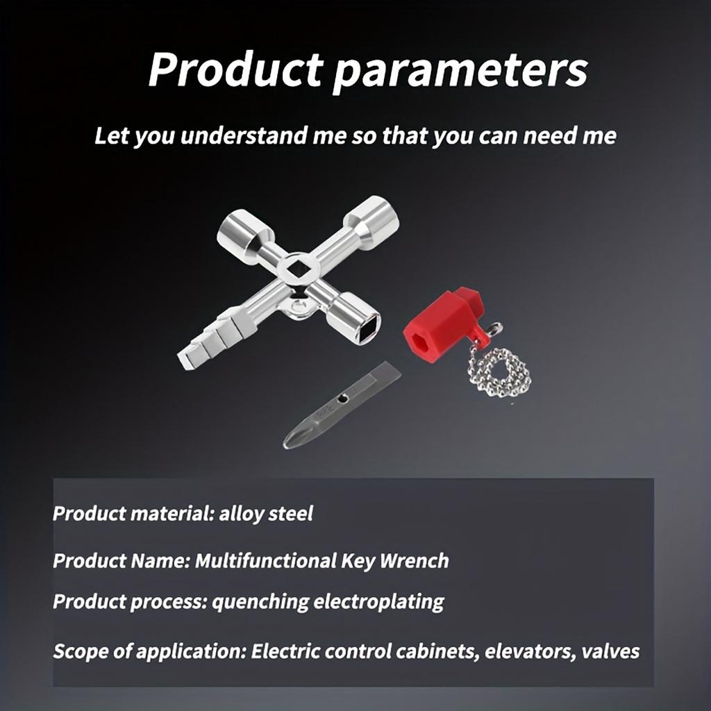 4 в 1 универсальный крестообразный треугольный/квадратный/круглый ключ, 4-х позиционный многофункциональный литой ключ для поезда