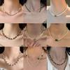 Gold-Plated Natural Pearl Necklace: Elegant Clavicle Chain with Retro High-End Style for Women