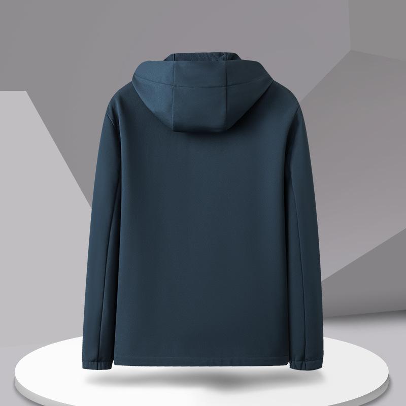 Men's Autumn and Winter Warm Outdoor Fleece Soft Shell Assault Jacket Casual Patchwork Jacket Windproof Waterproof Jacket