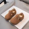 Children's shoes Korean style girls' spring and autumn new vintage forest-style leather shoes children's suede Birkenstock loafers