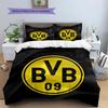 Borussia Pattern Bedding,Quilt Set Quilt Cover Pillowcase Home Birthday Gift(1 * duvet cover + 2 * pillowcase, without core)