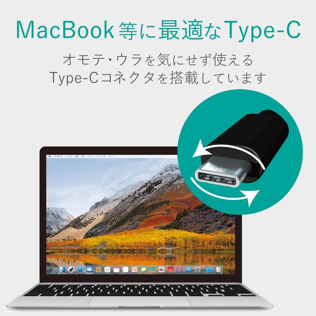 ELECOM USB USB USB Gen 1 Порты A Female 2 Female Питание от шины Совместимость с Surface Go Pro Хаб, Type-C, 3.1 (2 порта Type-C), [Совместимо с USB],