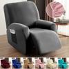 Stretch Recliner Sofa Cover Solid Color Sofa Covers for Living Room Soft Chair Armchair Chair Cover Home Fundas Para Sillones