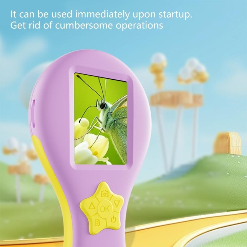 Portable 2MP Magnifier with Camera Function for Kid Student Experiments and Outdoor Observations Educational Exploration