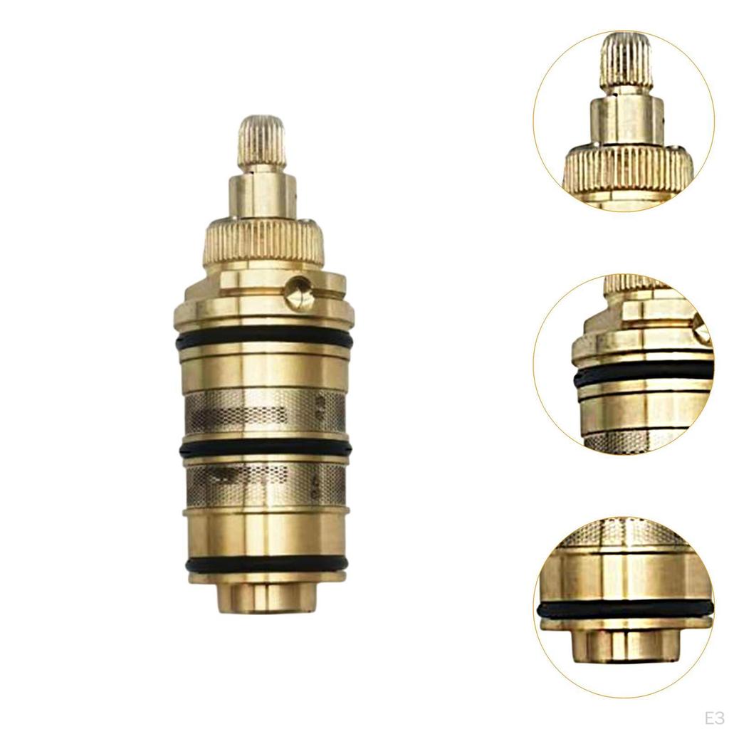 Brass Thermostatic Valve, Coil-cartridge, Bathroom Mixing Battery, Shower Valve Adjust The