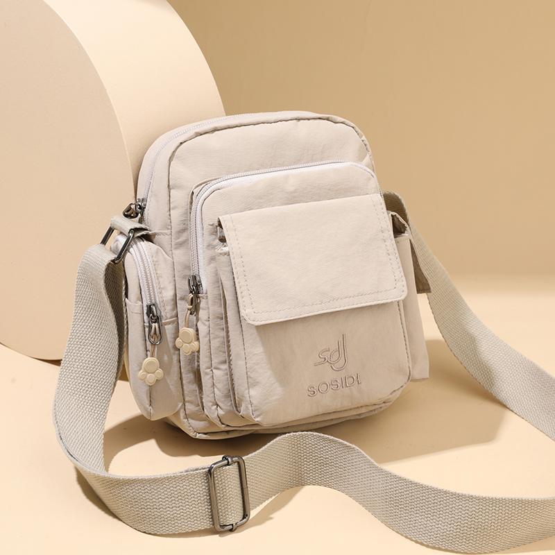 Водонепроницаемая нейлоновая маленькая квадратная сумка женская легкая сумка для мобильного телефона с несколькими карманами сумка через плечо для поездок на работу