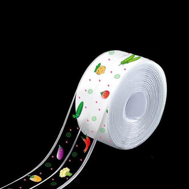 Прозрачный самоклеящийся водостойкий стикер на стену с принтом для ванной комнаты, кухонной раковины, уплотнительной ленты для ванны