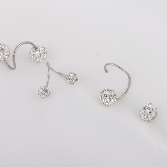 1 шт. серьги для пирсинга, искусственные кристаллы, серьги-гвоздики для козелка, легко чистящиеся серьги-гвоздики для хряща ушной раковины, губы