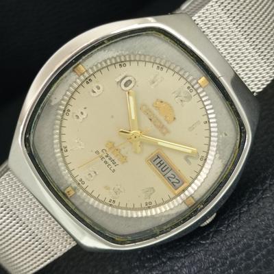CRYSTAL AUTOMATIC 48740 ЯПОНИЯ МУЖСКИЕ ВИНТАЖНЫЕ ОРИГИНАЛЬНЫЕ ЧАСЫ С ЦИФЕРБЛАТОМ a704891-1