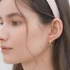 Halden Atypical Curved One Touch Earrings (E028_gold)