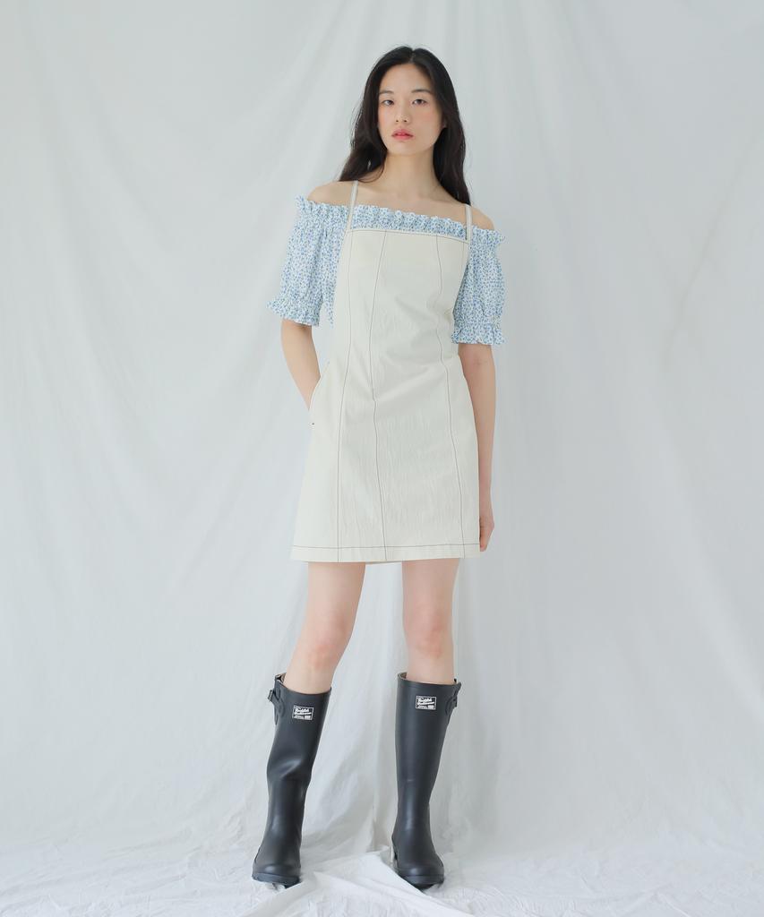 Paul And Alice Backless Strap Mini Dress / Cream