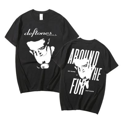 Издание Deftones Унисекс Футболка Around The Fur Футболка Адреналин Футболка Deftones Принт Высокое Качество Y2k Короткий Рукав Классическая