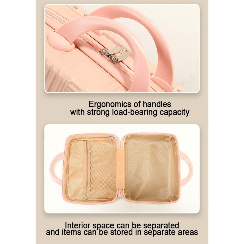 Сумочка Мини Ручной Чемодан Косметичка Багаж Дорожная Коробка с Ремнями 14 Дюймов Косметичка Дорожная