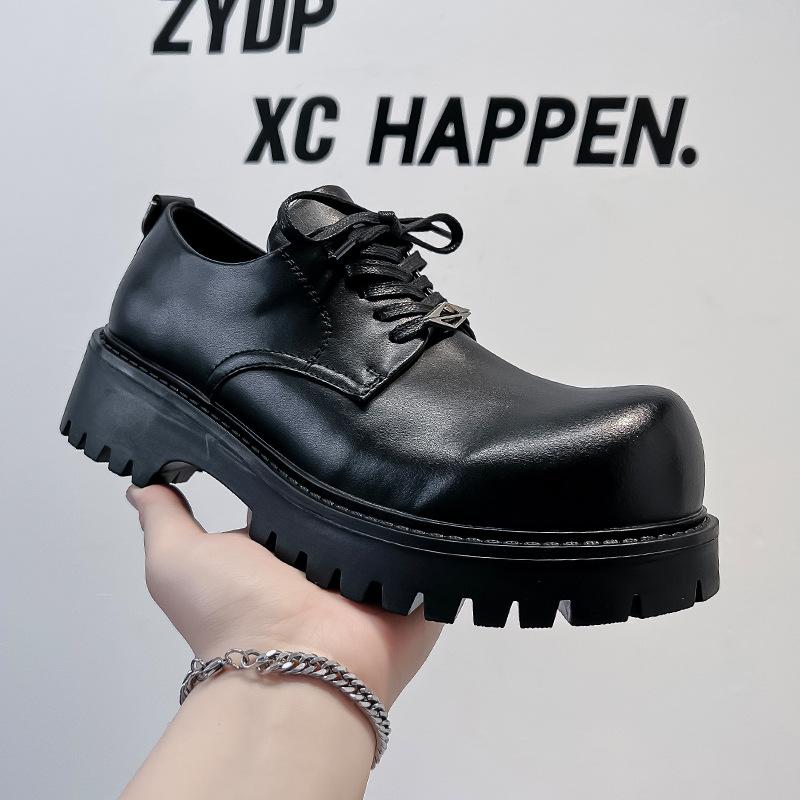 Кожаные туфли мужские британские туфли на платформе повседневные туфли дерби мужские формальные деловые туфли для пожилых свадебные туфли с большой головой 1030-A