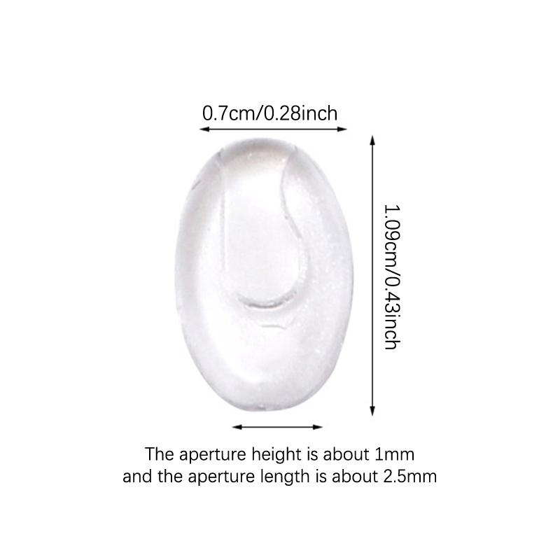 10 пар, прозрачные овальные кронштейны для очков с воздушной камерой, носовые упоры из ПВХ, кронштейн для очков, противоскользящие солнцезащитные очки, аксессуары для очков