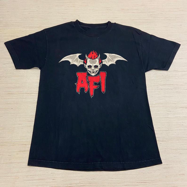 AFI Band Collection Short Sleeve Cotton Black All Size Shirt