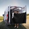Car Rear Door Shower Curtains Privacy Cover Adjustable Sunshade Light Blocking Protection with Magnetic Hooks for Camping Travel