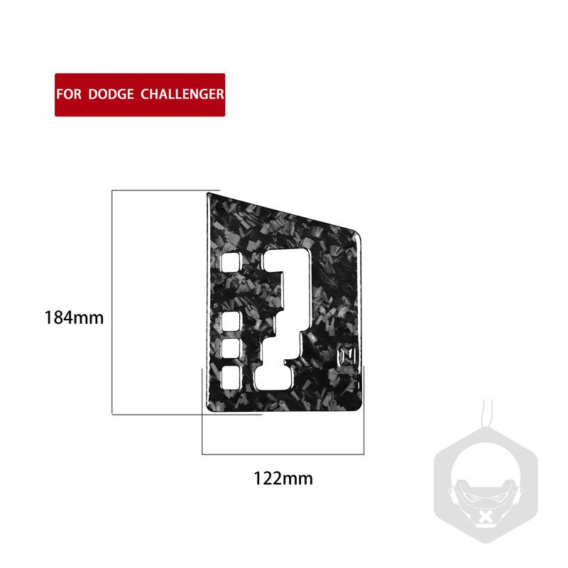 For Dodge Challenger 2008-2010 Real Forged Carbon Fiber Sticker Center Gear Shift Panel Car ide Decorative Accessories