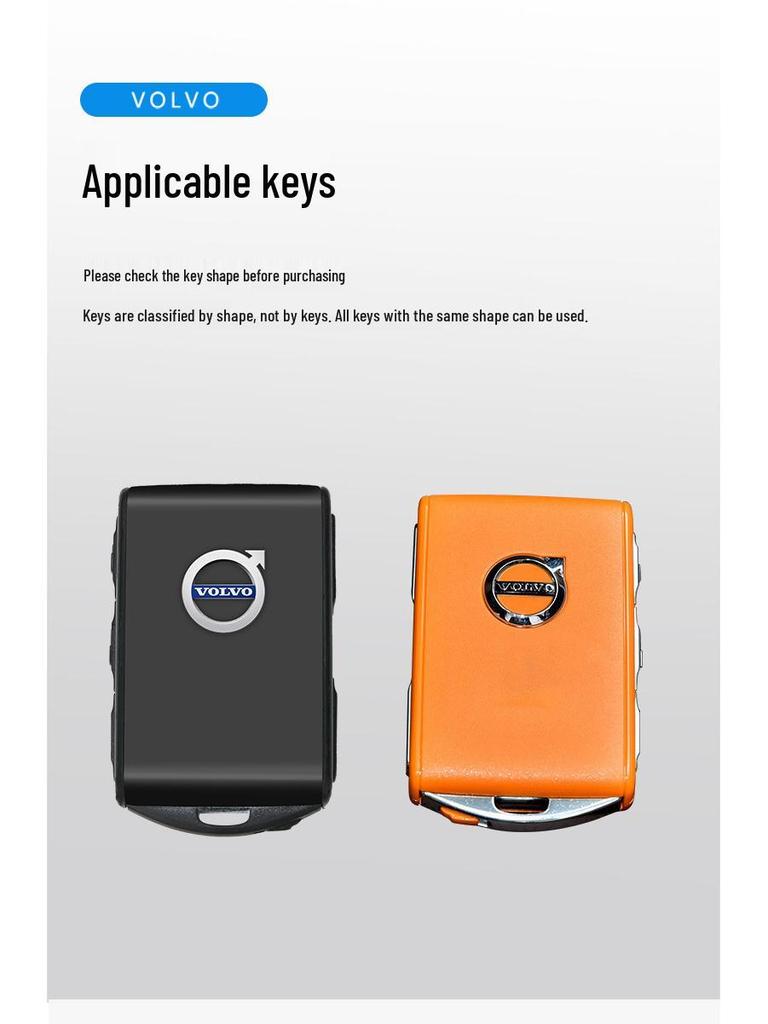 Volvo Car Key Case for XC60, S90, S60, XC90, V40, S60L, XC40 - Unisex Protective Shell