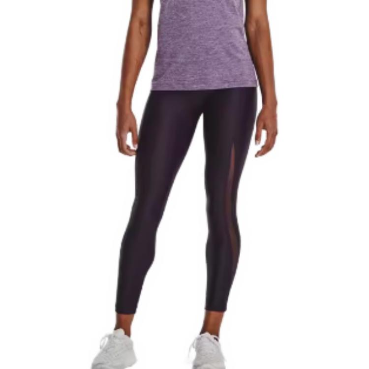 Under Armour Леггинсы для бега, однотонные, Nine-Point, винтажные спортивные штаны, женские плавки, черные 1376821-001