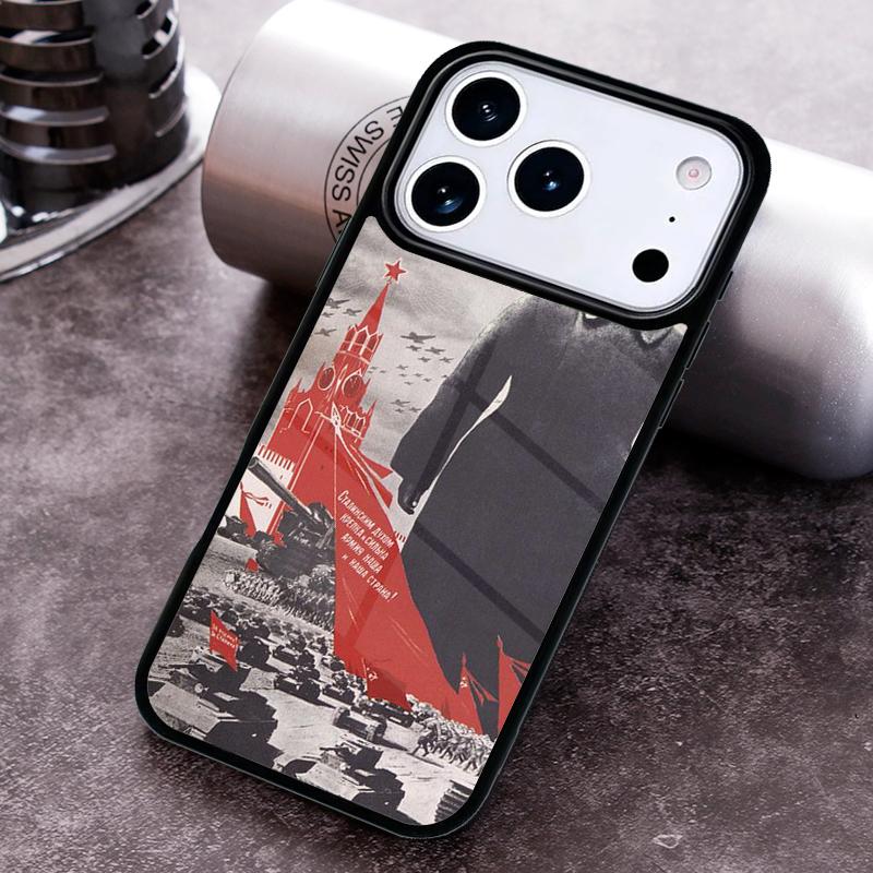USSR CCCP Stalin Phone Case For iPhone 17,16e,15,14,13,12,11,Mini,Pro,MAX soft Silicone Cover