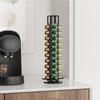 SEVENLINE Coffee Pod Holder Stand Compatible With Nespresso Original Pods Carousel Storage Rack Capsules Organizer For 40 Capsules (Black)