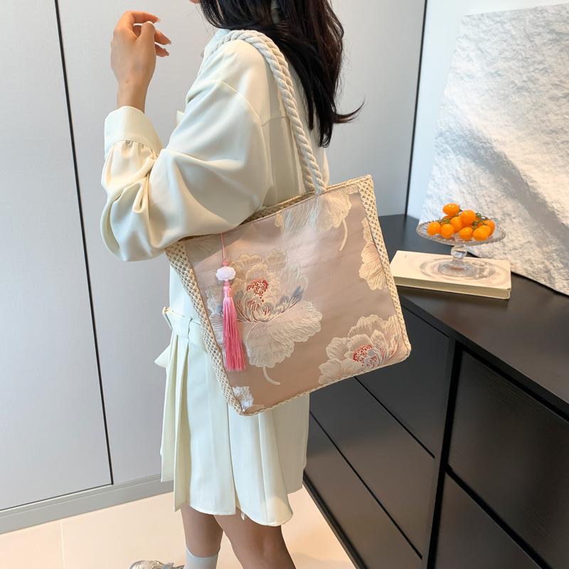 Модная сумка кросс-боди на одно плечо Новая сумка для поездок на работу Красивая летняя текстура Простая сумка-тоут большой вместимости для поездок на работу