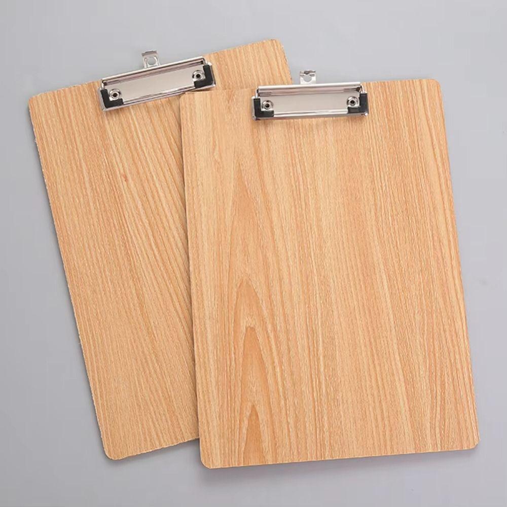 Reinforced A4 Memo Folder Wooden File Clip Board Convenient Writing Clipboard Office Use