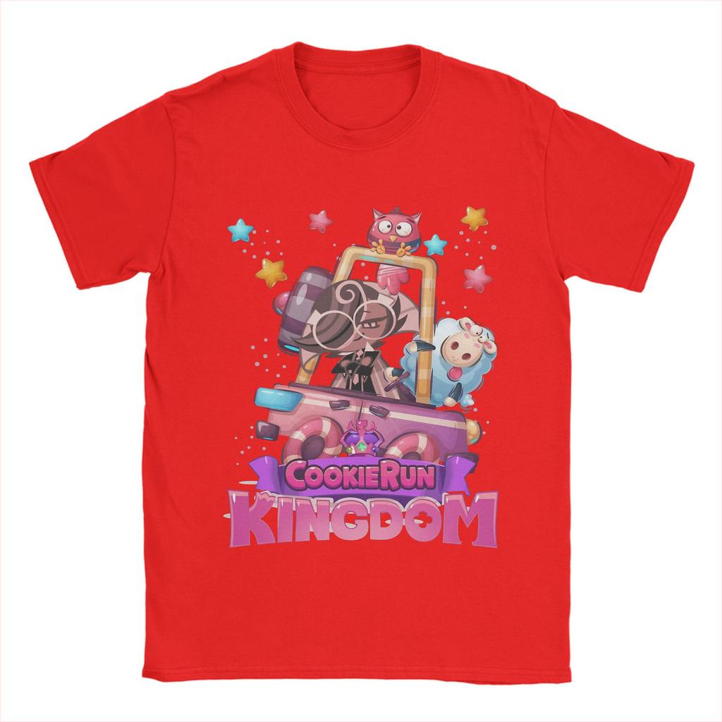 Cookie Run Kingdom Футболки Мужские Чистый Хлопок Забавная Футболка Круглый Вырез Футболки Короткий Рукав Одежда Новинка