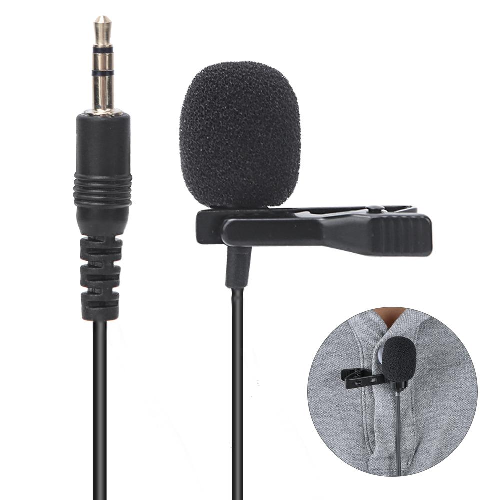 Mini Portable Microphone Condenser Clip On Lapel Mic for Mobile Phone Laptop Conference Interview