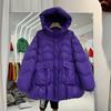 White Duck Down Jacket Hooded Autumn Winter Loose Puffer Coat Women Large Size Overcoat Thicken Female Parkas