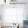 Solid White Yarn Curtain Window Tulle Curtains For Living Room Kitchen Modern Window Treatments Voile Curtains Cortains