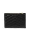 [Saint Laurent] Monogram Zipper Women's Bi-fold Wallet 668287 BOW01 1000