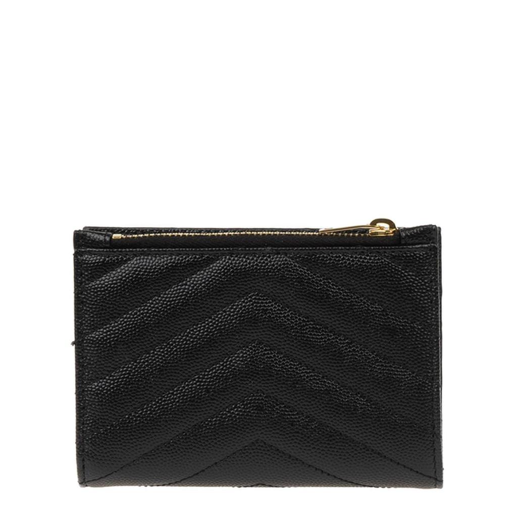 [Saint Laurent] Monogram Zipper Women's Bi-fold Wallet 668287 BOW01 1000