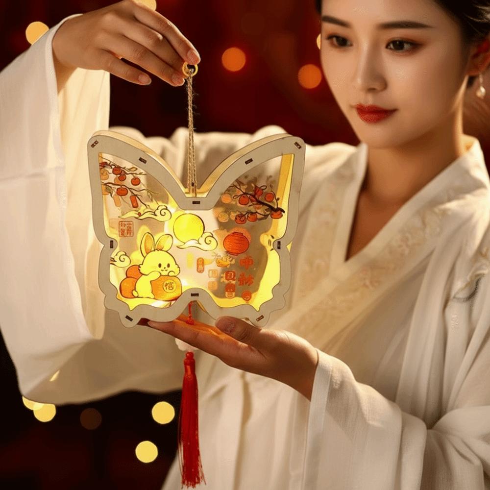 LED Glowing DIY Ancient Craft Kit Handmade Glowing Flower Lamp Lunar New Year
