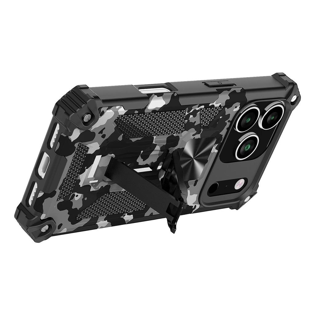 Роскошный чехол-броня с камуфляжным рисунком из 8 частей для Apple 17 Pro Max