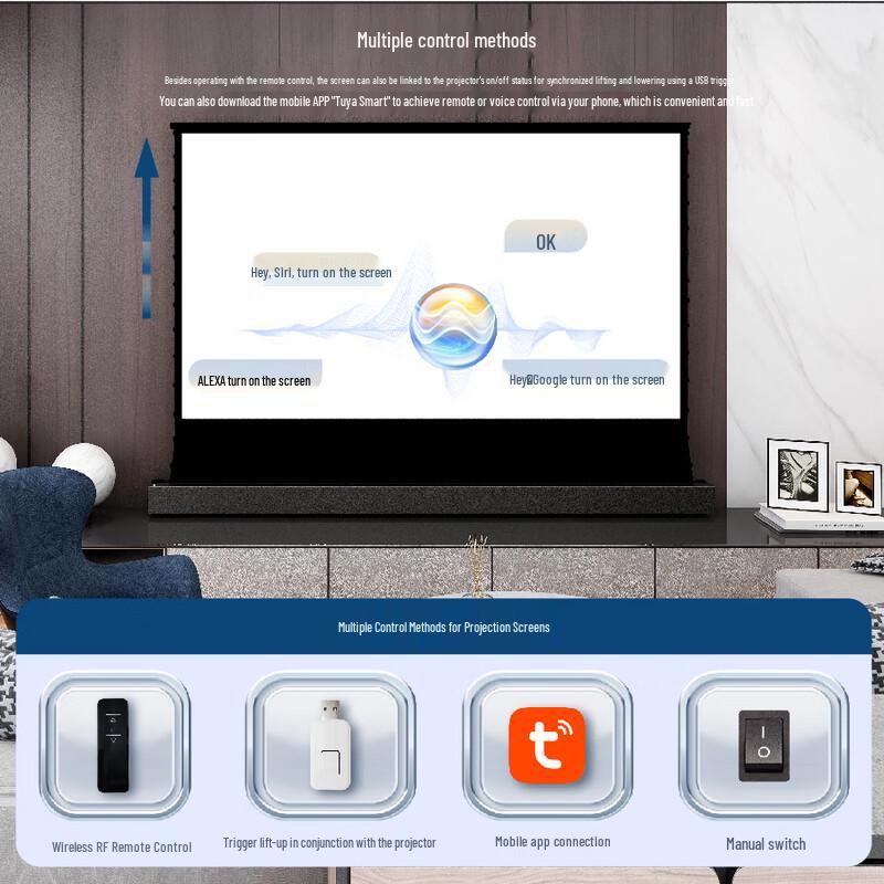 Vividstorm Electric Floor Rising Projector Screen