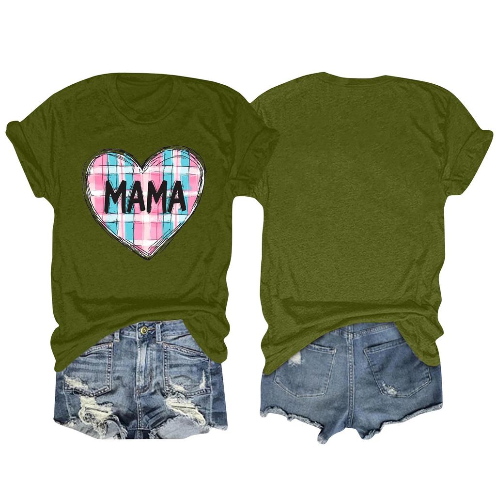 Женская повседневная футболка с круглым вырезом и короткими рукавами с принтом