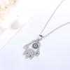 Серебряное ожерелье S925 Palm Turkish Eye с подвеской, модное, индивидуальное, из стерлингового серебра для женщин