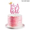 Its A Boy Girl Cake Topper Pink Blue Cupcake Toppers Food Pick Flag for Baby Shower Kids Birthday Gender Reveal Party Decoration