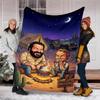 Terence Hill and Bud Spencer printed blanket—lightweight,soft,warm;versatile blanket all seasons—perfect as &air-conditioning throw,nap blanket
