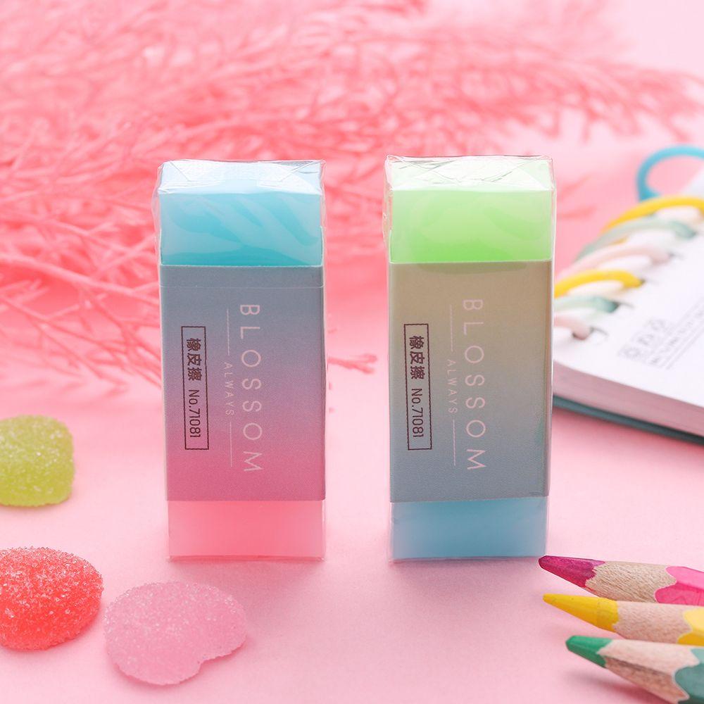 Stationery Durable Professional Soft Rubber Erasers Cube Pencil Eraser Jelly Colored