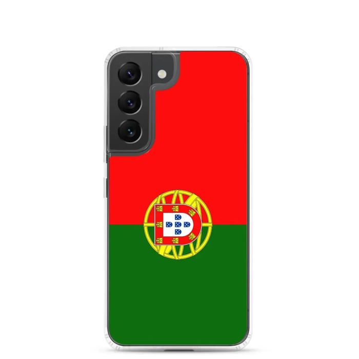 Coque Téléphone - Samsung - Galaxy S22 Ultra - Drapeau Portugal - Souple - Multicolore