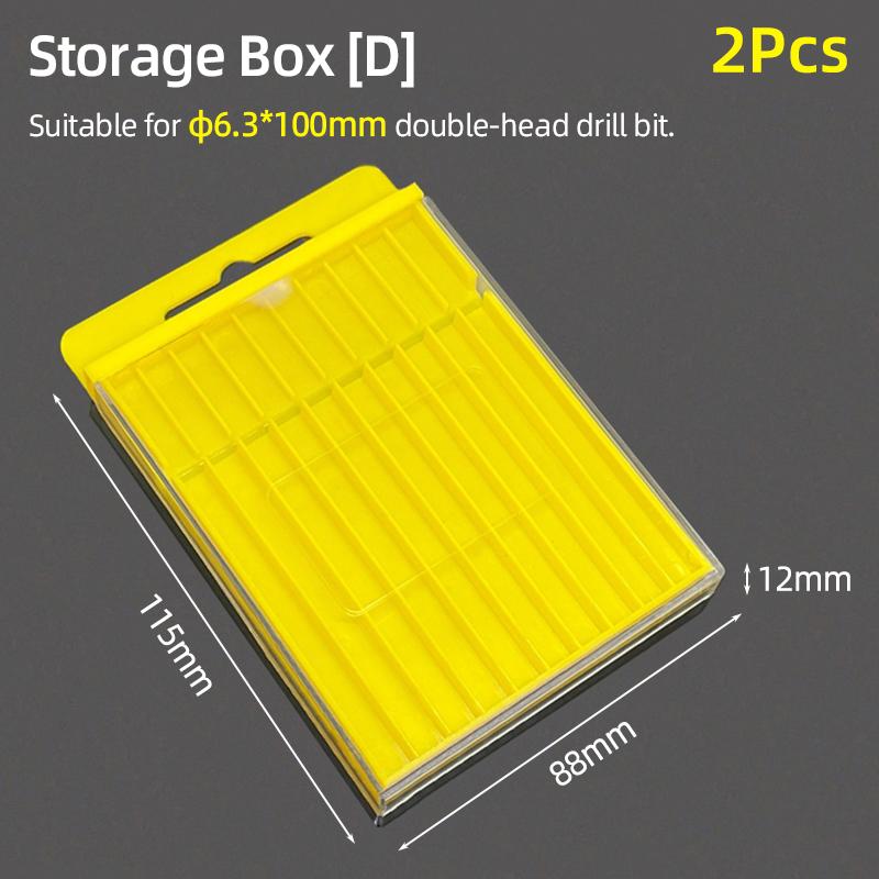 Drill Bit Storage Box Double Head Screwdriver Bit Organizer Case Box Accessories Tool Plastic Box Empty Drill Packaging Case