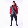 Halloween Red Pirate Captain Jack Costume Masquerade Ball Adult Female Pirates of the Caribbean Show Dress