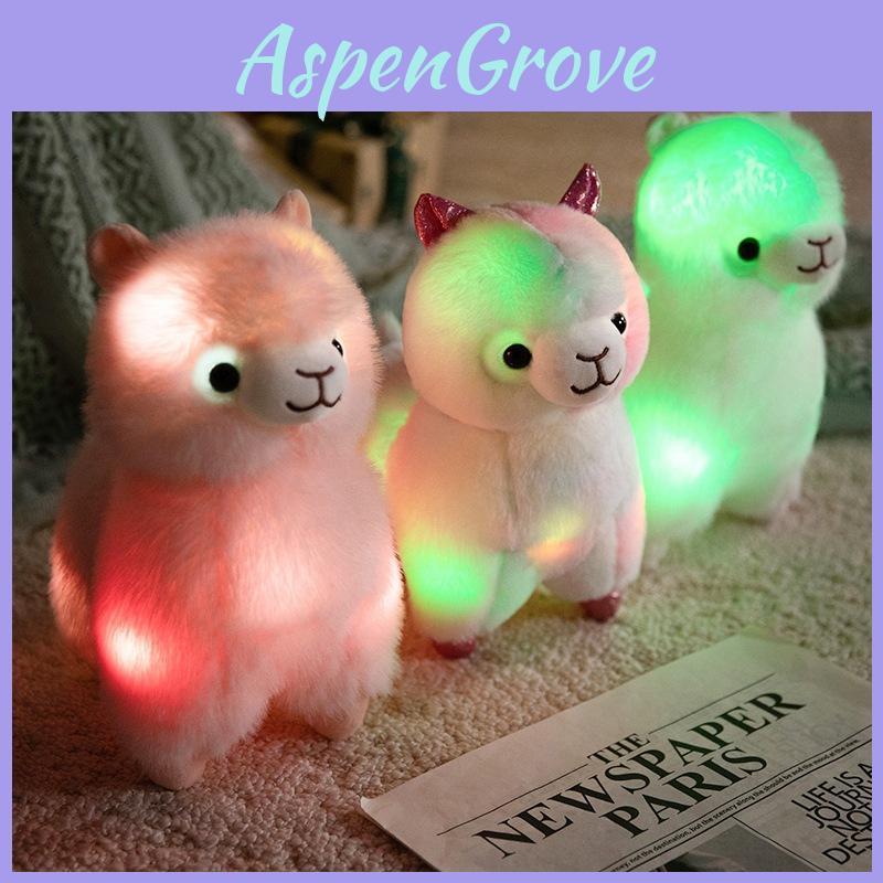 Плюшевая игрушка-фонарик из альпаки с мягким коротким ворсом для детей и коллекционеров