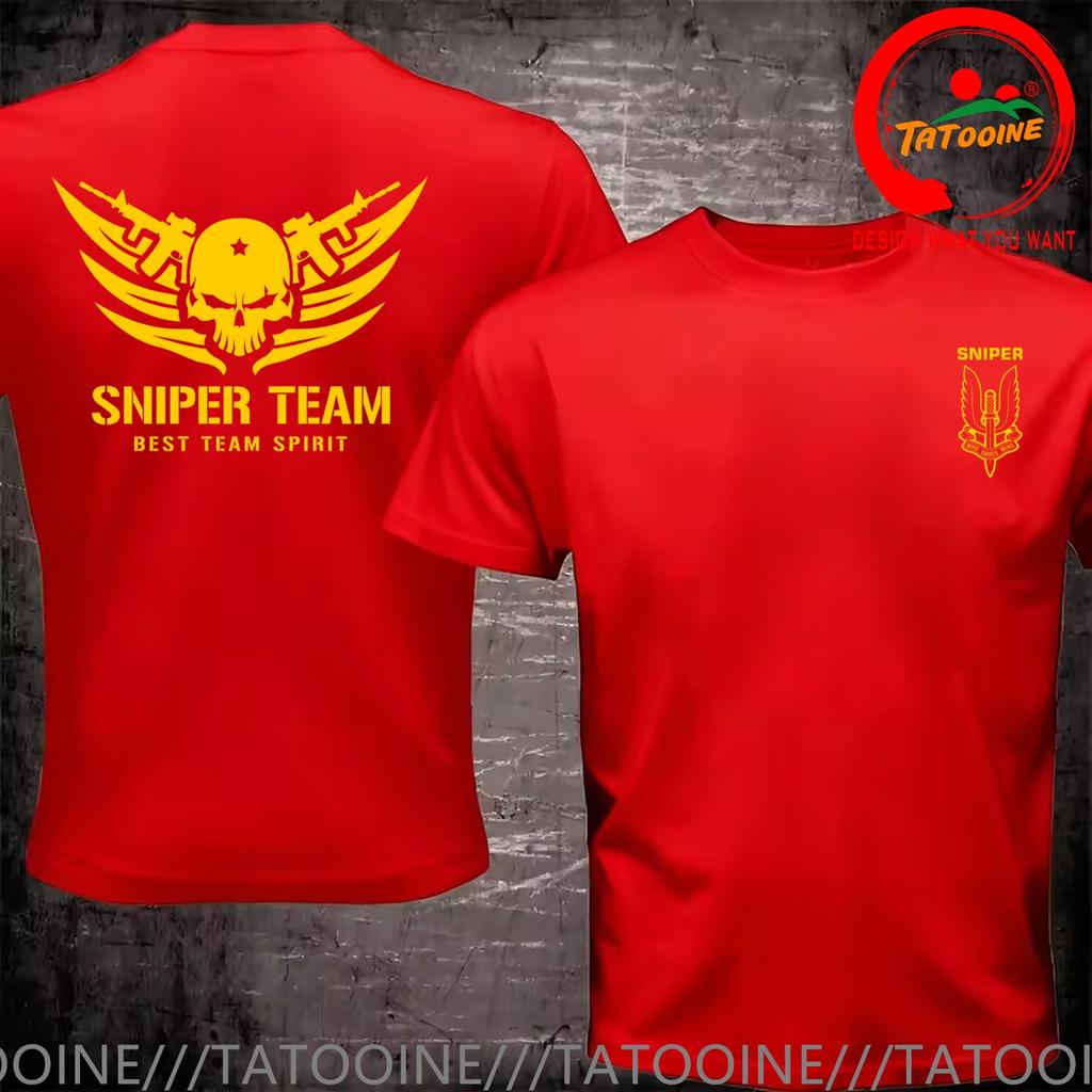 Funny Design Sniper Team Skull Shirt Unisex Fashion Trendy Casual Clothing Stylish Tops Tee Shirt Leisure Tshirt Unisexs Tshirt