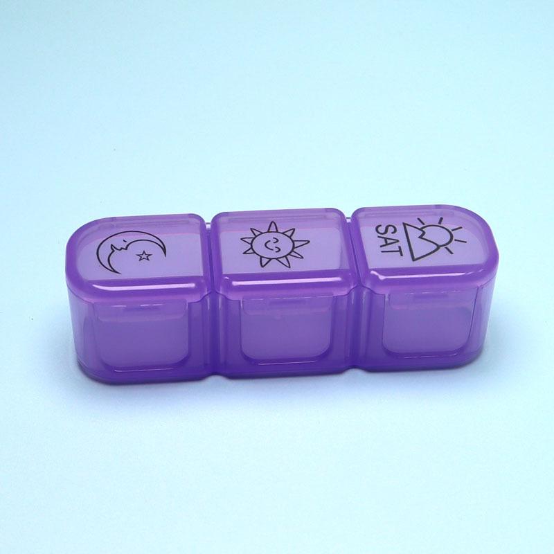 Коробка для таблеток с тремя сетками три раза утром, в середине дня и ночью, многоцветная дополнительная портативная отдельная коробка для таблеток с сортировкой