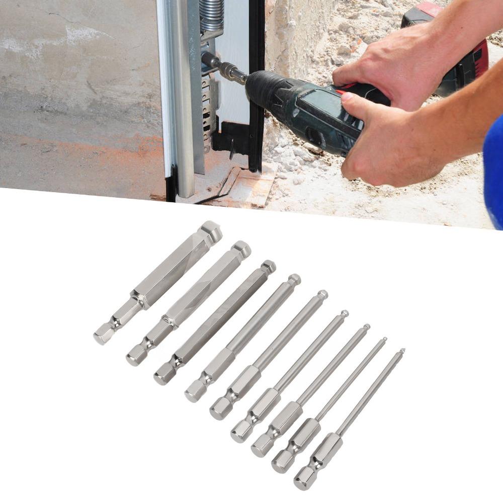 9PCS S2 Steel Hex Screwdriver Bit Set Magnetic Hex Driver Bits Set Auto & Mechanical Repair